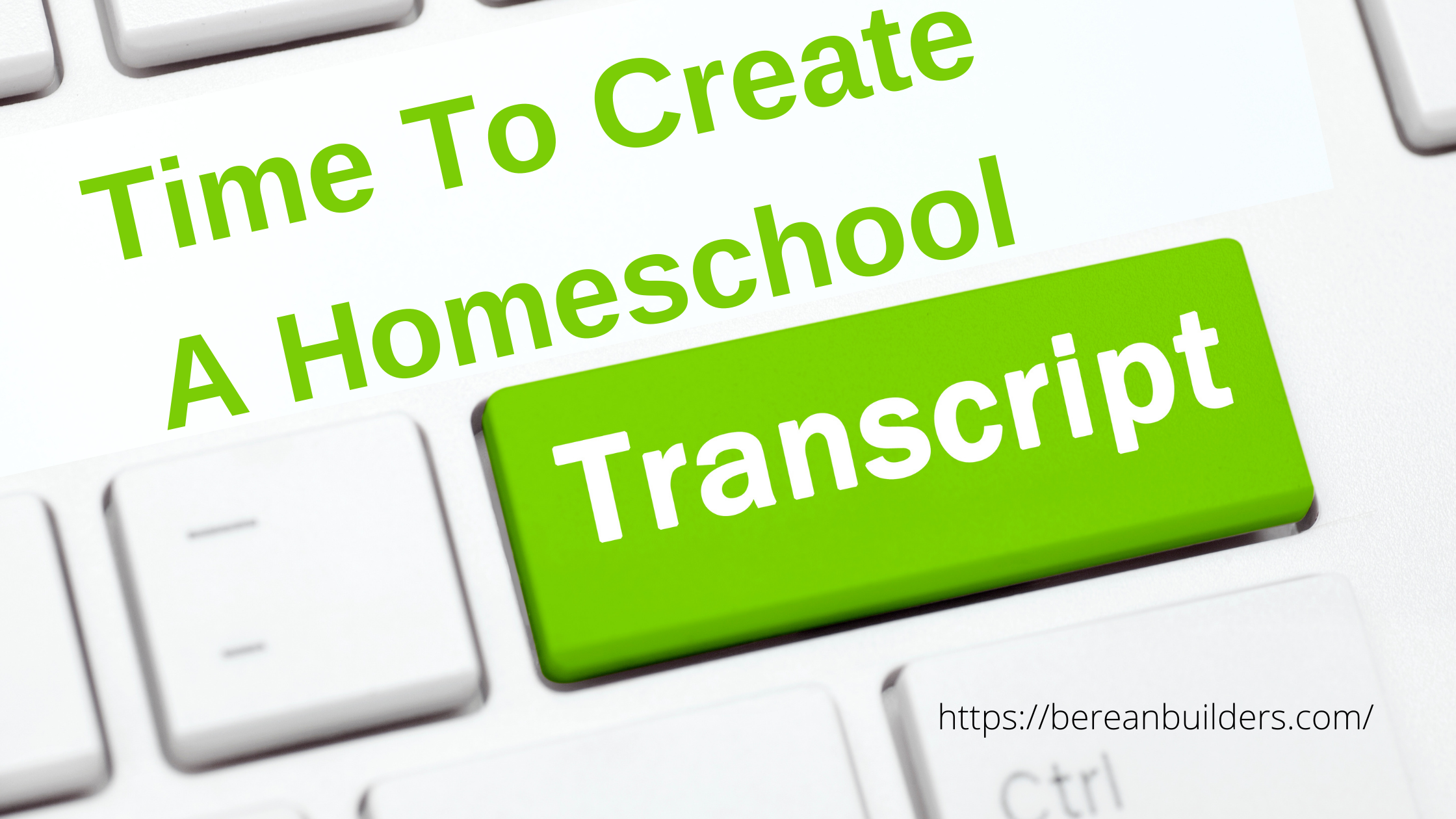 text Time to create a homeschool transcript